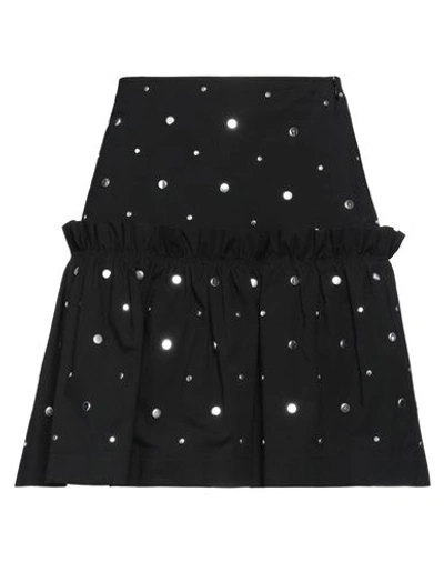 Boutique Moschino Woman Mini Skirt Black Size 4 Cotton, Elastane