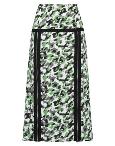 Kenzo Woman Maxi Skirt Green Size 10 Viscose