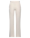 Imperial Woman Pants Cream Size M Polyester, Elastane In White