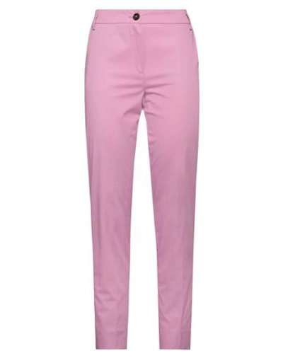 Emme By Marella Woman Pants Mauve Size 4 Cotton, Elastane In Pink