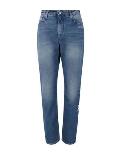 Off-white Straight Leg Jeans Woman Denim Pants Blue Size 29 Cotton