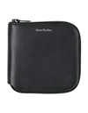 Acne Studios Leather Zipped Wallet In Black