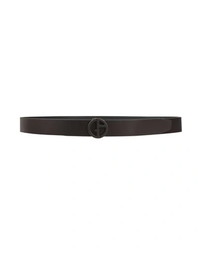 Giorgio Armani Man Belt Dark Brown Size 39.5 Calfskin