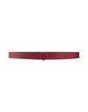 Giorgio Armani Man Belt Brick Red Size 39.5 Calfskin