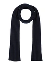 GRAN SASSO GRAN SASSO MAN SCARF NAVY BLUE SIZE - VIRGIN WOOL, VISCOSE, CASHMERE