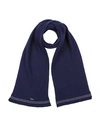 HARMONT & BLAINE HARMONT & BLAINE MAN SCARF NAVY BLUE SIZE - WOOL