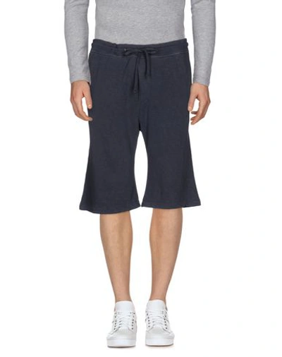 James Perse Man Shorts & Bermuda Shorts Slate Blue Size 0 Cotton
