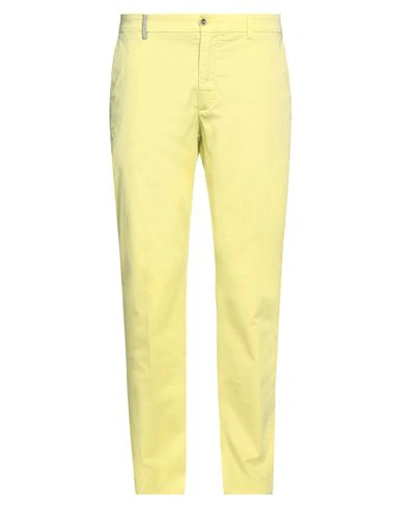 Harmont & Blaine Man Pants Pastel Yellow Size 36 Cotton, Elastane In Yellow