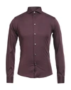 Brian Dales Man Shirt Burgundy Size 15 ½ Cotton, Polyamide, Elastane In Red