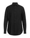 Giorgio Armani Man Shirt Black Size 17 Linen