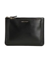 Comme Des Garçons Smooth Leather Clutch In Black