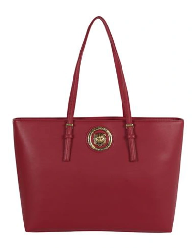Just Cavalli Small Tiger Motif Tote Woman Shoulder Bag Red Size - Polyester