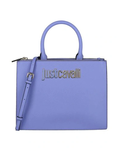 Just Cavalli Logo Shoulder Bag Woman Handbag Purple Size - Polyester