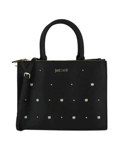 Just Cavalli Studded Shoulder Bag Woman Handbag Black Size - Polyester