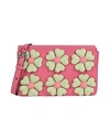 MOSCHINO MOSCHINO FLORAL APPLIQUE SHOULDER BAG WOMAN CROSS-BODY BAG PINK SIZE - TANNED LEATHER