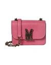 MOSCHINO MOSCHINO LOGO PLAQUE CHAIN-LINK CROSSBODY BAG WOMAN CROSS-BODY BAG PINK SIZE - LEATHER