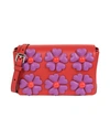MOSCHINO MOSCHINO FLORAL APPLIQUE SHOULDER BAG WOMAN CROSS-BODY BAG RED SIZE - TANNED LEATHER