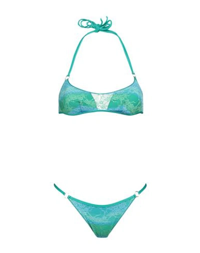 Poisson D'amour Woman Bikini Emerald Green Size Xs Polyamide, Elastane