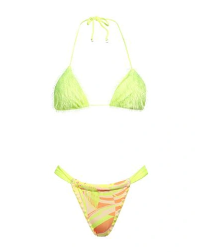 F**k Project Woman Bikini Acid Green Size M Polyester, Elastane