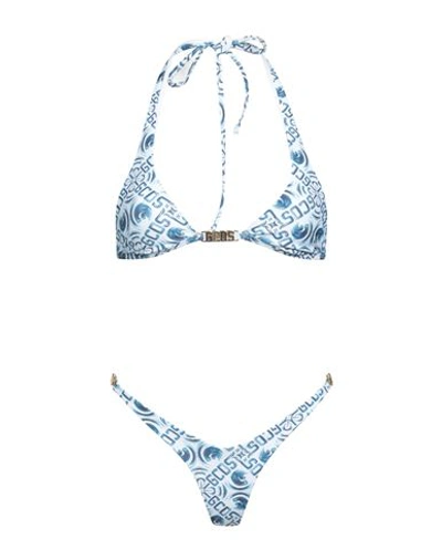 Gcds Woman Bikini Blue Size Xl Polyester, Elastane