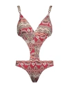 Miss Bikini Luxe Woman One-piece Swimsuit Burgundy Size L Polyamide, Elastane In Red