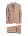 Manuel Ritz Man Suit Camel Size 44 Polyester, Viscose, Elastane In Beige