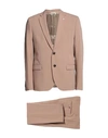 Manuel Ritz Man Suit Camel Size 42 Polyester, Viscose, Elastane In Beige