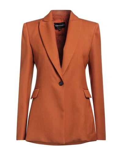 Bcbgmaxazria Woman Blazer Rust Size 6 Wool, Polyester In Beige
