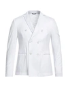 Daniele Alessandrini Man Blazer White Size 38 Polyester, Viscose, Elastane