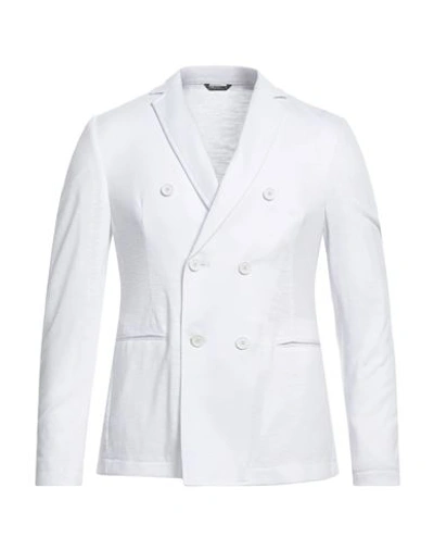 Daniele Alessandrini Man Blazer White Size 40 Polyester, Viscose, Elastane