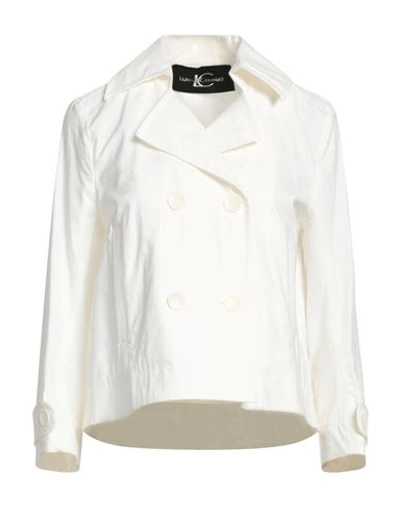 Luisa Cerano Woman Blazer White Size 10 Viscose, Linen, Cotton, Elastane