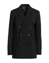 DSQUARED2 DSQUARED2 WOMAN BLAZER BLACK SIZE 8 POLYESTER, VIRGIN WOOL, ELASTANE