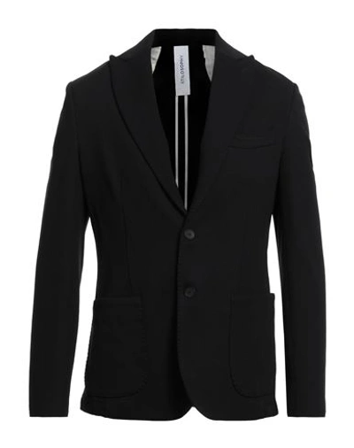 Stilosophy Man Blazer Black Size 42 Viscose, Polyamide, Elastane In Black