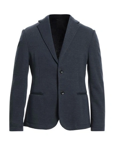 Daniele Alessandrini Man Blazer Midnight Blue Size 38 Polyester, Viscose, Elastane