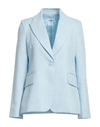 Imperial Woman Blazer Sky Blue Size S Polyester, Elastane In Blue