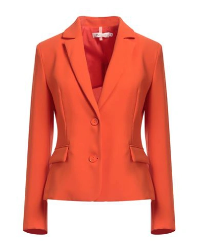 Please Woman Blazer Orange Size M Polyester