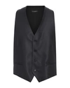 Emporio Armani Man Tailored Vest Midnight Blue Size 34 Virgin Wool, Silk In Blue