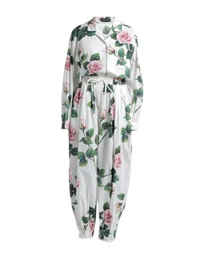 Dolce & Gabbana Woman Jumpsuit White Size 12 Cotton, Silk