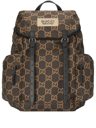 Gucci Gg Supreme-print Backpack In Brown