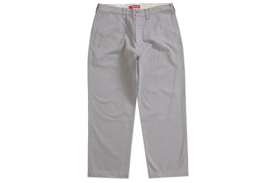 Pre-owned Supreme Chino Pant (ss24) Grey