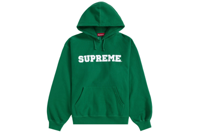 Pre-owned Supreme Collegiate Hooded Sweatshirt Dark Green