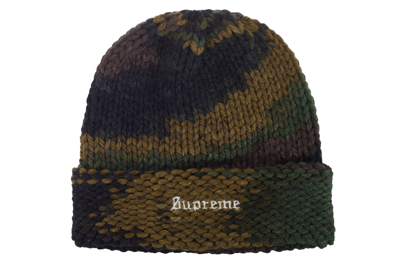 Pre-owned Supreme Gradient Spacedye Beanie Olive