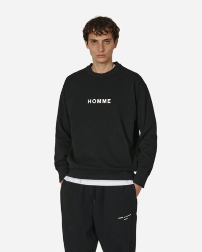 Comme Des Garçons Homme Deux Logo Crewneck Sweatshirt In Black