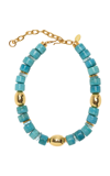 LIZZIE FORTUNATO VARUNA GLASS & QUARTZ BEADED NECKLACE