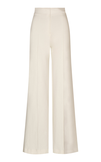 Andres Otalora Sumapaz Linen Wide Leg Trousers In Off-white