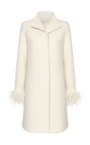 ANDRES OTALORA EL ULTIMO PAJARO FEATHER-EMBELLISHED ALPACA-WOOL COAT