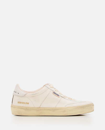 Golden Goose Soul-star Leather Trainer In White