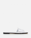 ALEXANDER MCQUEEN FLAT LEATHER SLIDE SANDAL