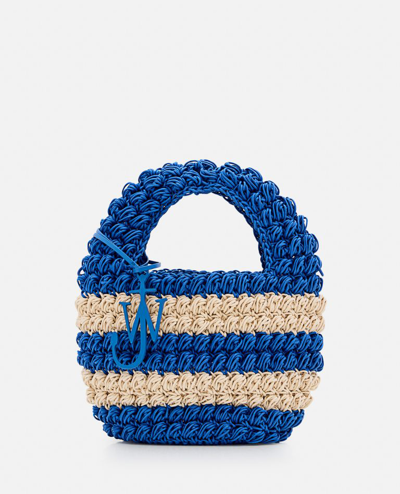 Jw Anderson Popcorn Basket Bag In Blue