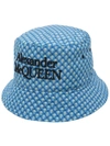 Alexander Mcqueen Alexander Mc Queen Logo Bucket Hat In Blue